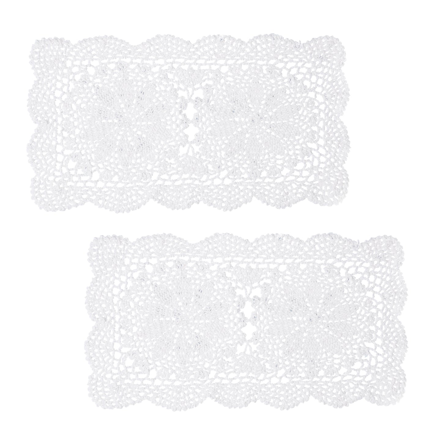 Handmade 10''x17'' Rectangular Crochet Placemats Pack of 2