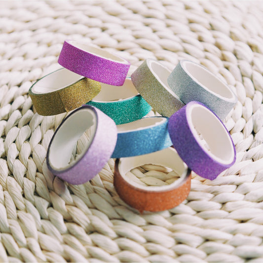 Washi Tape Set 30 Roll Wide Decorative Glitter Tape