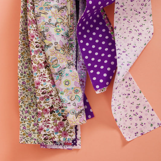 Quilting Fabric Jelly Roll 40 Strip Precut Cotton Strips 2.5" x 40"in Purple