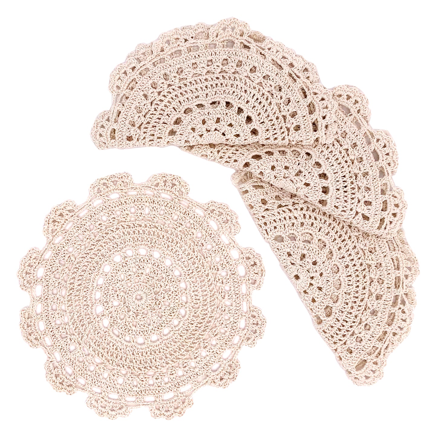 Handmade 10'' Round Doilies Pack of 4