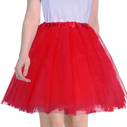 Classic 4-Layer Tutu Skirt Non-See-Through 10 Colors