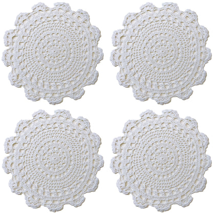 Handmade 10'' Round Doilies Pack of 4