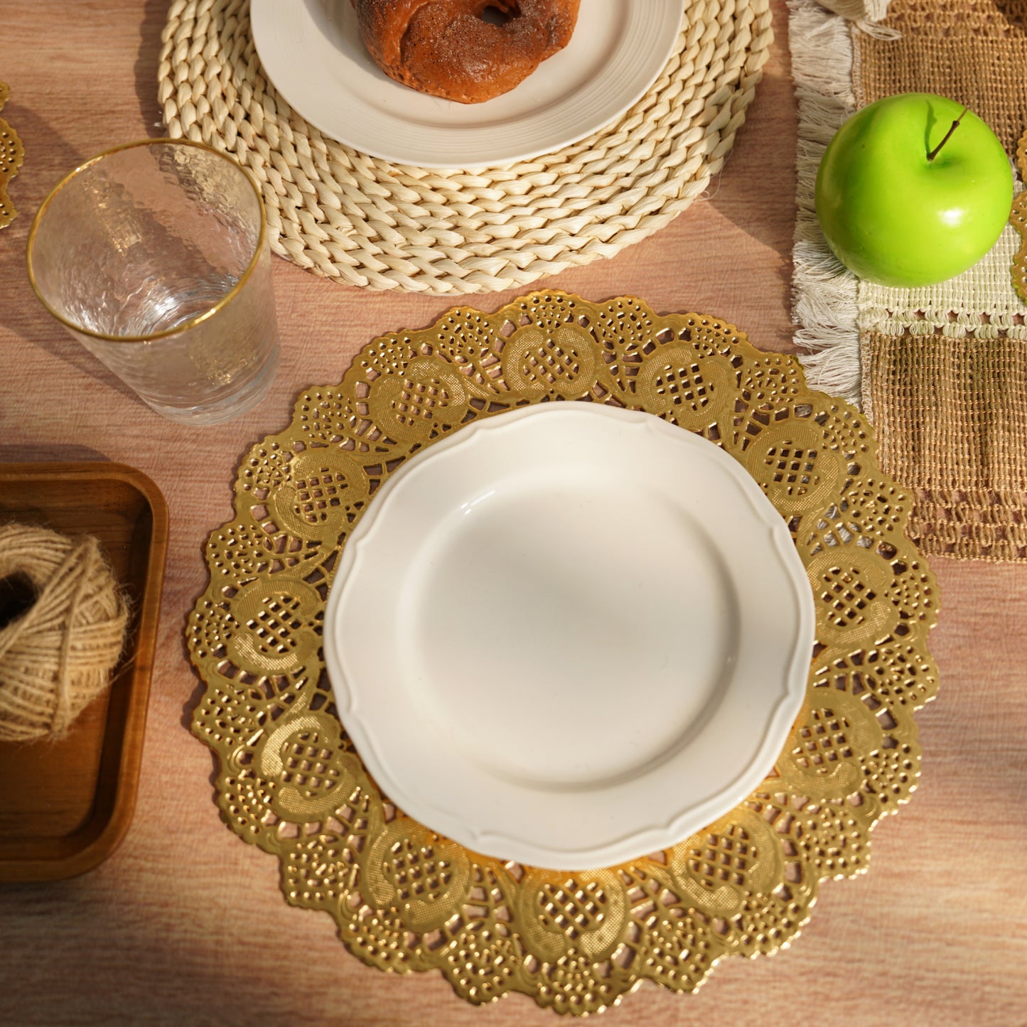 12 Inch Gold Lace Paper Doilies – Pack of 100/200