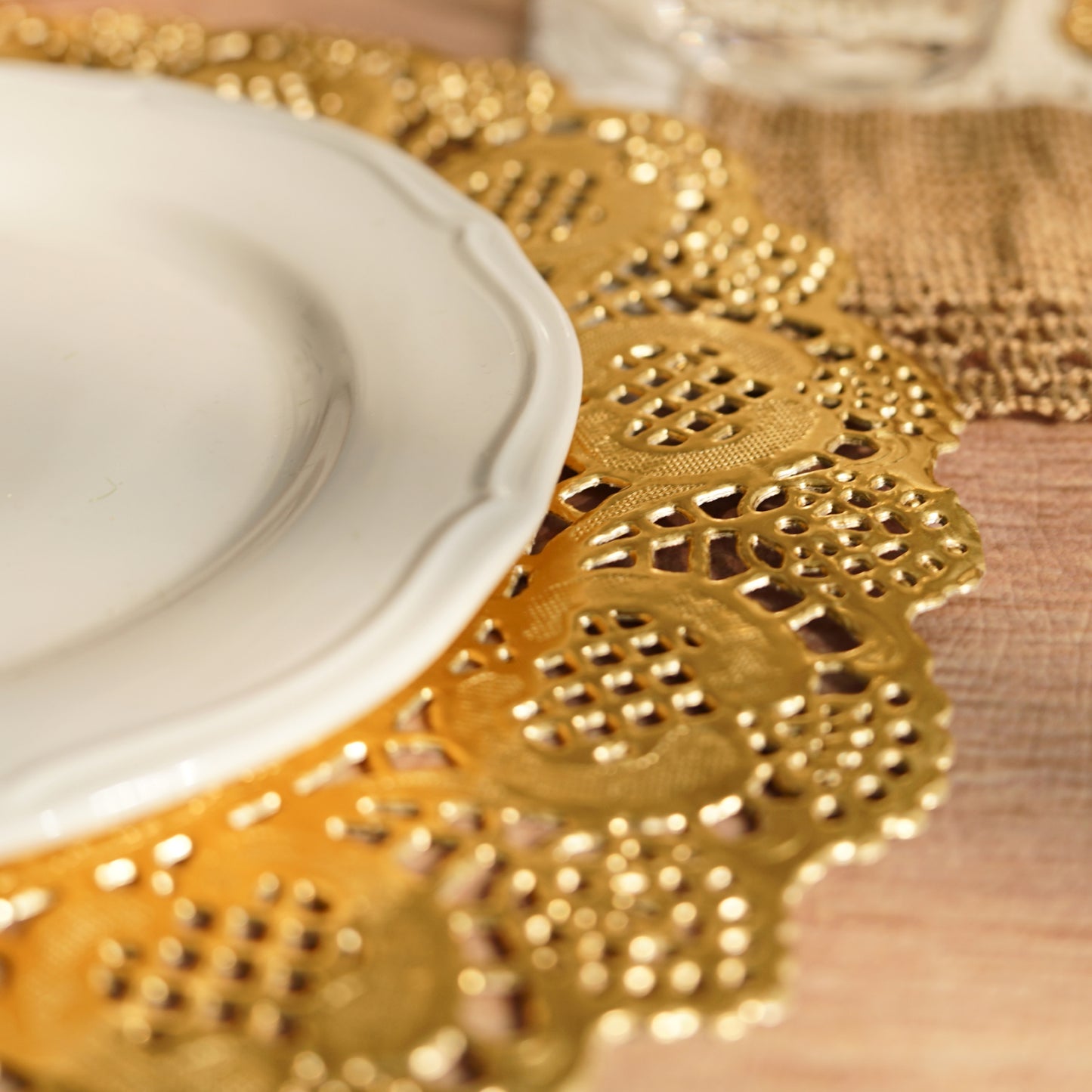 12 Inch Gold Lace Paper Doilies – Pack of 100/200