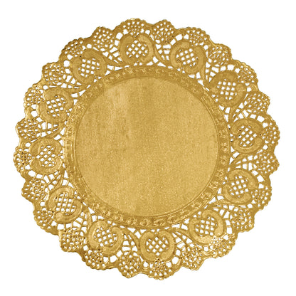12 Inch Gold Lace Paper Doilies – Pack of 100/200