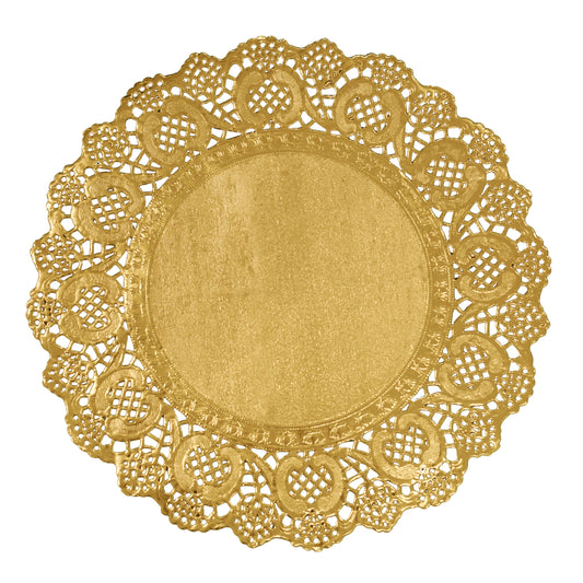 12 Inch Gold Lace Paper Doilies – Pack of 100/200