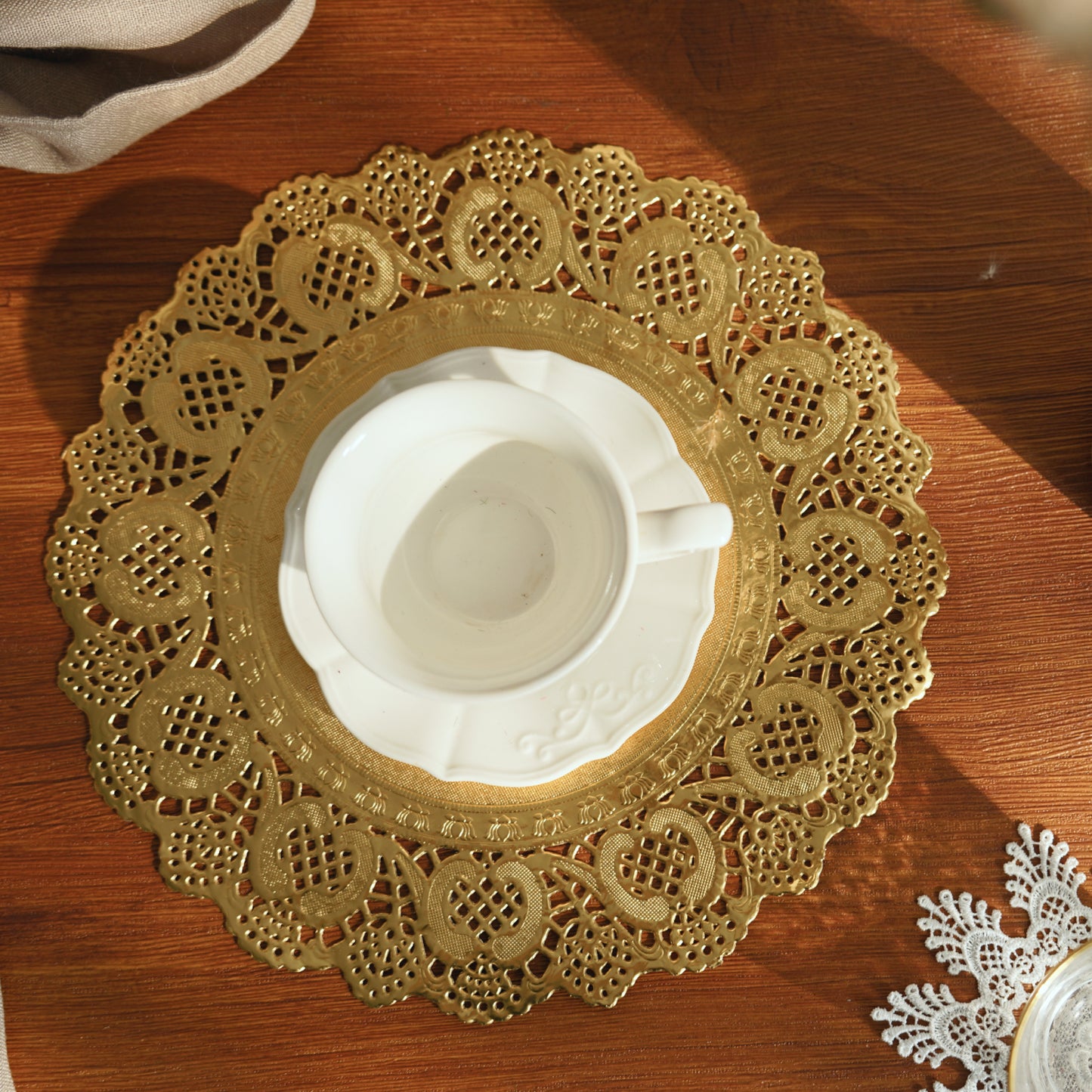 12 Inch Gold Lace Paper Doilies – Pack of 100/200