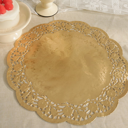 14 Inch Gold Lace Paper Doilies – Pack of 100/200