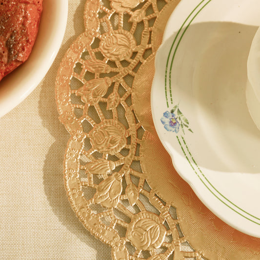 14 Inch Gold Lace Paper Doilies – Pack of 100/200