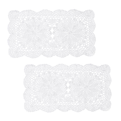 Handmade 10''x17'' Rectangular Crochet Placemats Pack of 2