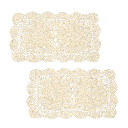 Handmade 10''x17'' Rectangular Crochet Placemats Pack of 2