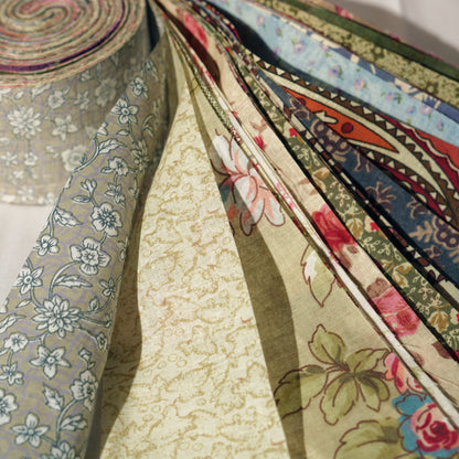 Quilting Fabric Jelly Roll 40 Strip Precut Cotton Strips 2.5" x 40"in Autumn Floral