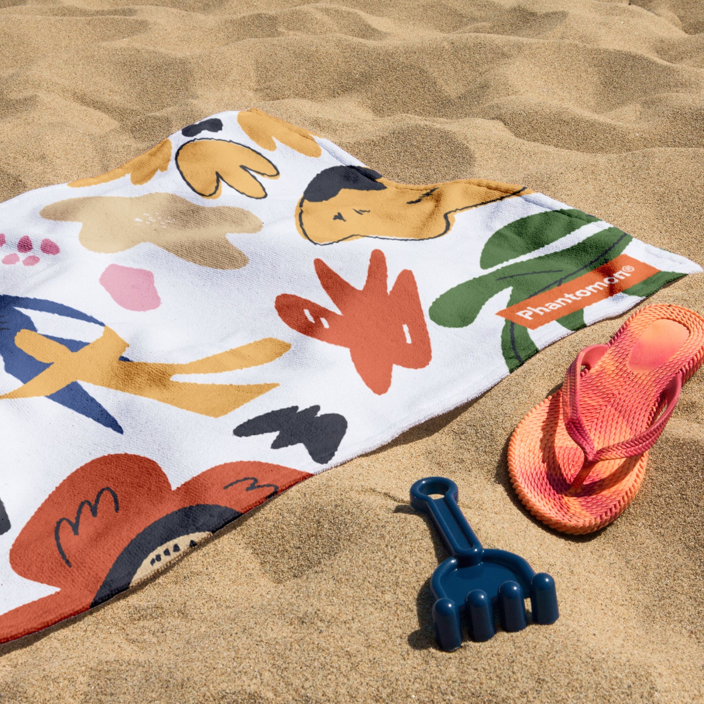 Phantomon Extra-Long Microfiber Beach Towel 32" x 71" Towel-to-Bag 2 in 1 Matisse-Inspired Original Design