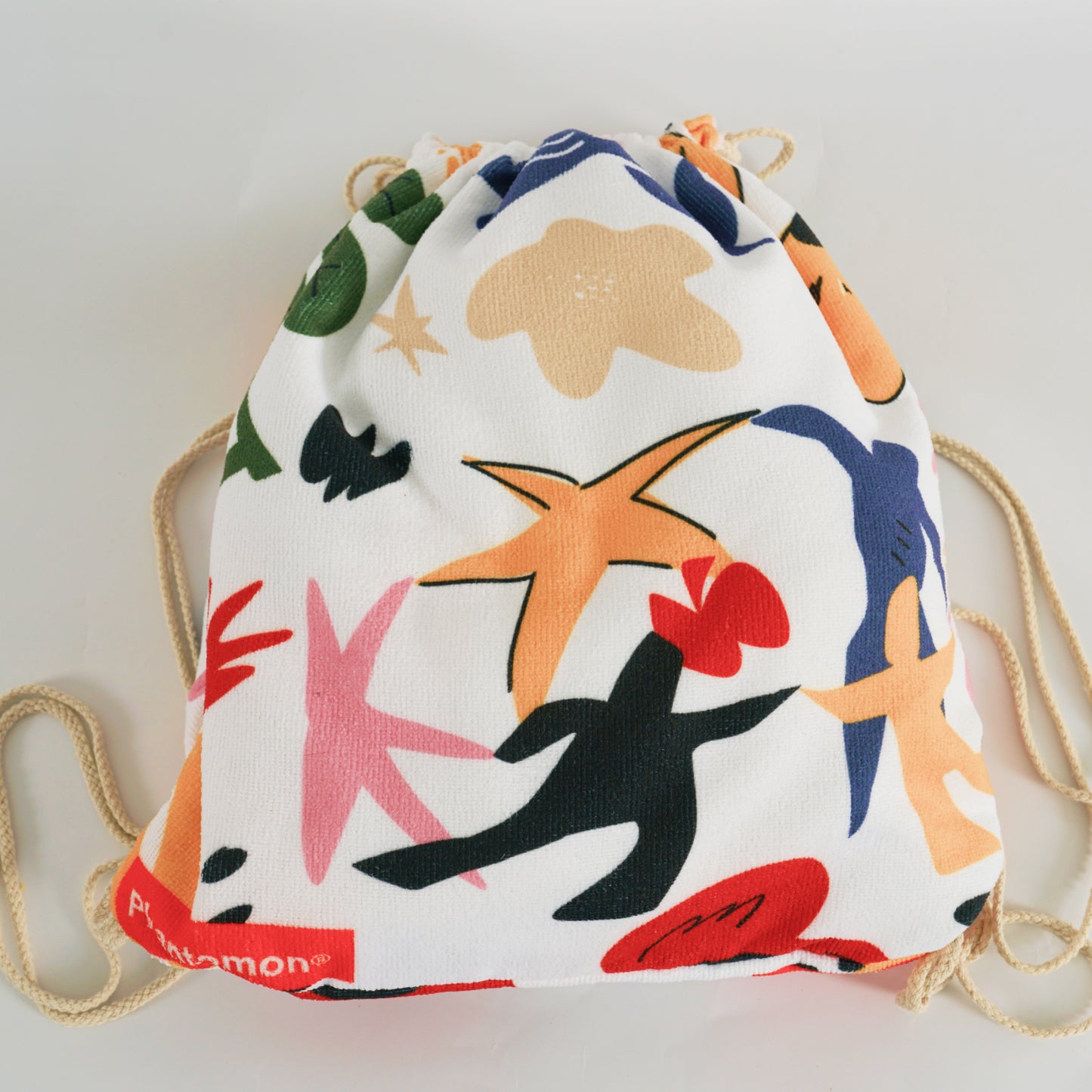 Phantomon Extra-Long Microfiber Beach Towel 32" x 71" Towel-to-Bag 2 in 1 Matisse-Inspired Original Design