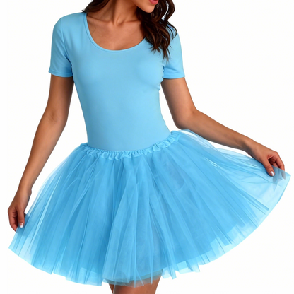 Classic 4-Layer Tutu Skirt Non-See-Through 10 Colors