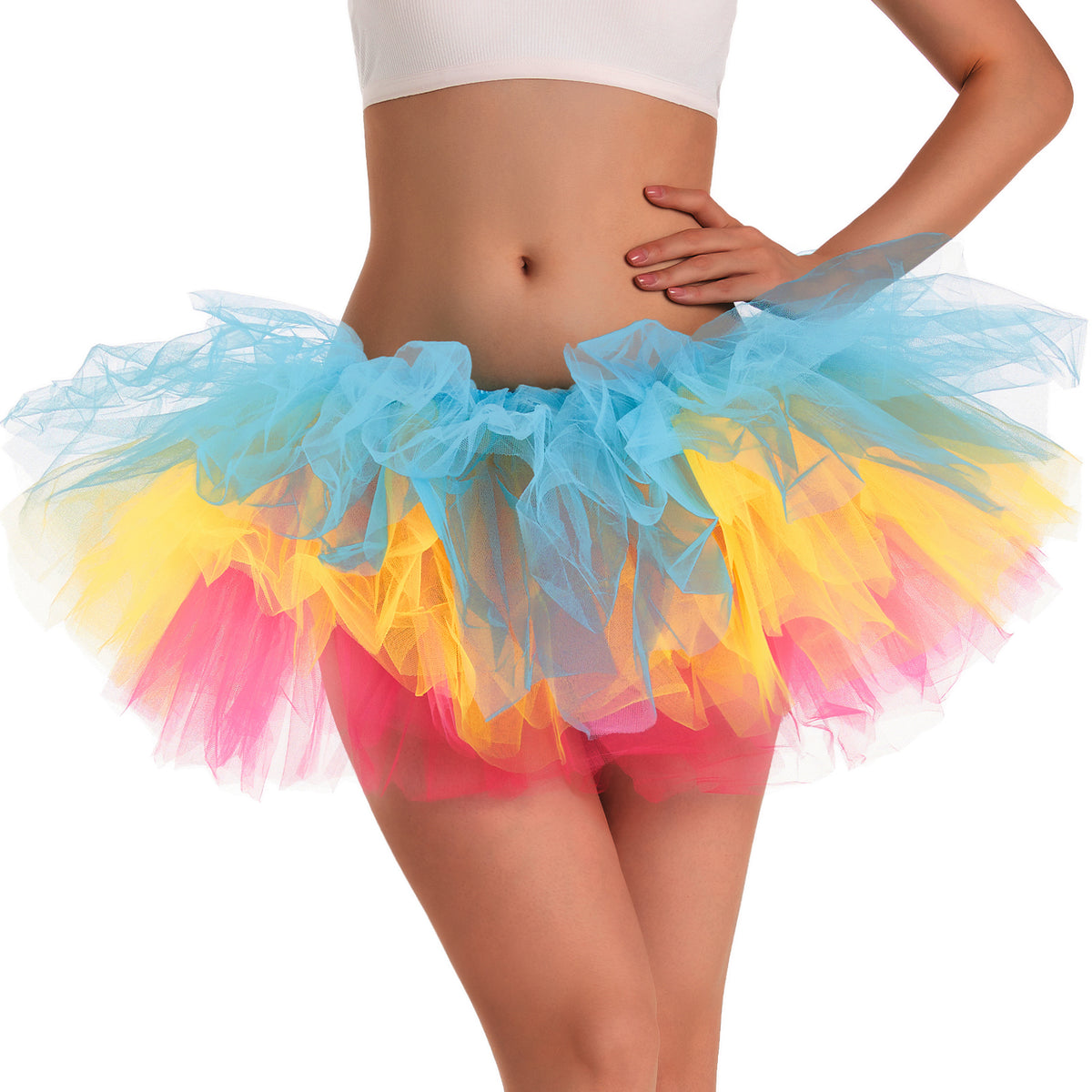 Ultra Fluffy Rainbow Pride Tutu Skirt – 6 Layers