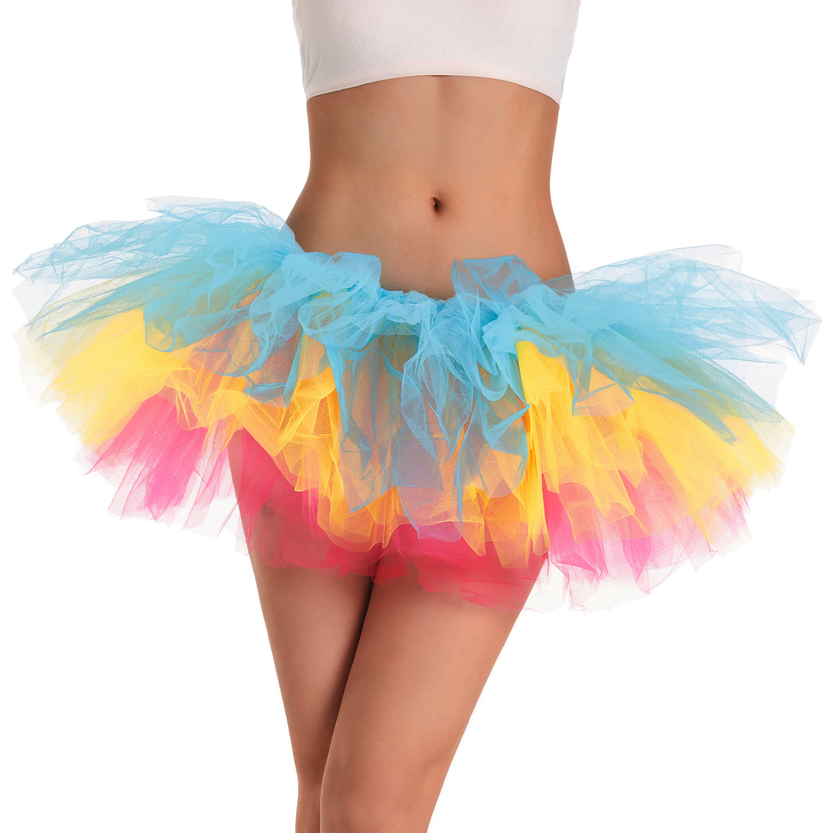 Ultra Fluffy Rainbow Pride Tutu Skirt – 6 Layers