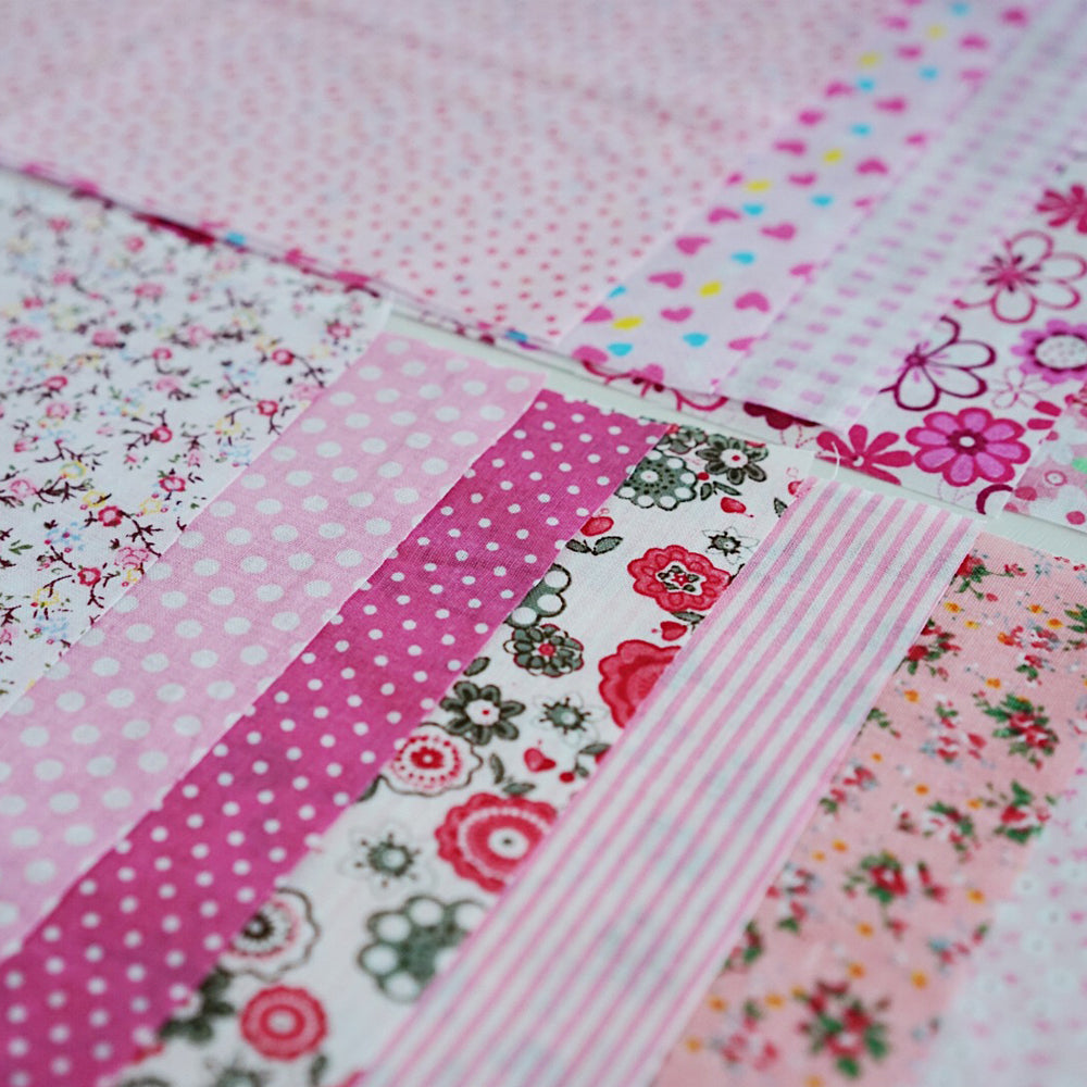 50 Pcs 8x8" Cotton Fabric Squares - Assorted Floral & Geometric Patterns for Quilting, Patchwork, and DIY Sewing Crafts