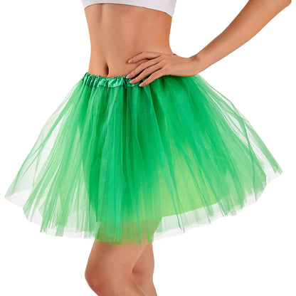 Classic 4-Layer Tutu Skirt Non-See-Through 10 Colors