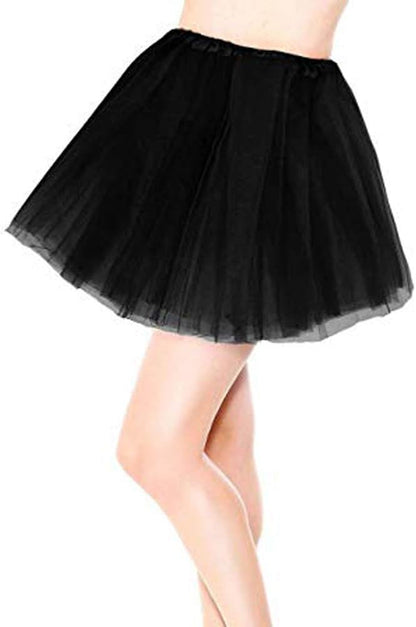 Classic 4-Layer Tutu Skirt Non-See-Through 10 Colors