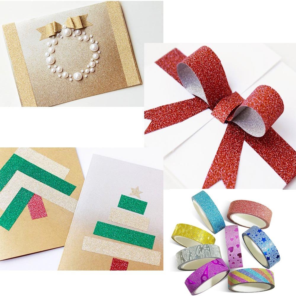 Washi Tape Set 30 Roll Wide Decorative Glitter Tape