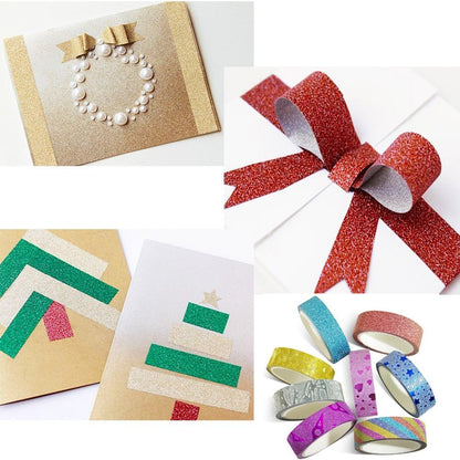 Washi Tape Set 30 Roll Wide Decorative Glitter Tape