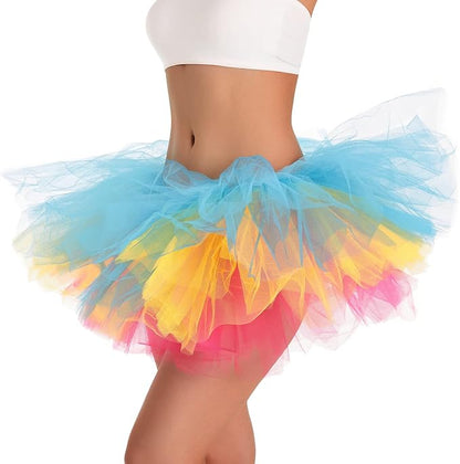 Ultra Fluffy Rainbow Pride Tutu Skirt – 6 Layers