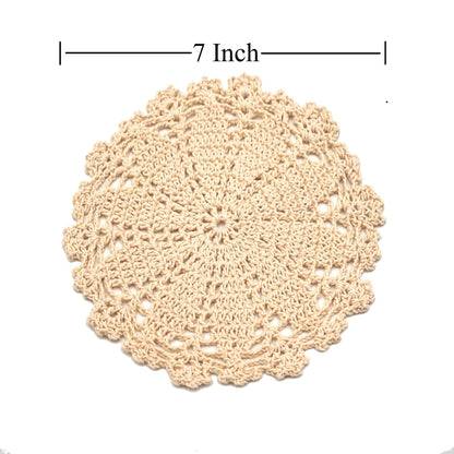 Handmade 7'' Round Doilies Pack of 4