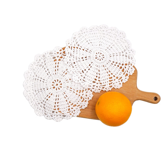 Handmade 7'' Round Doilies Pack of 4