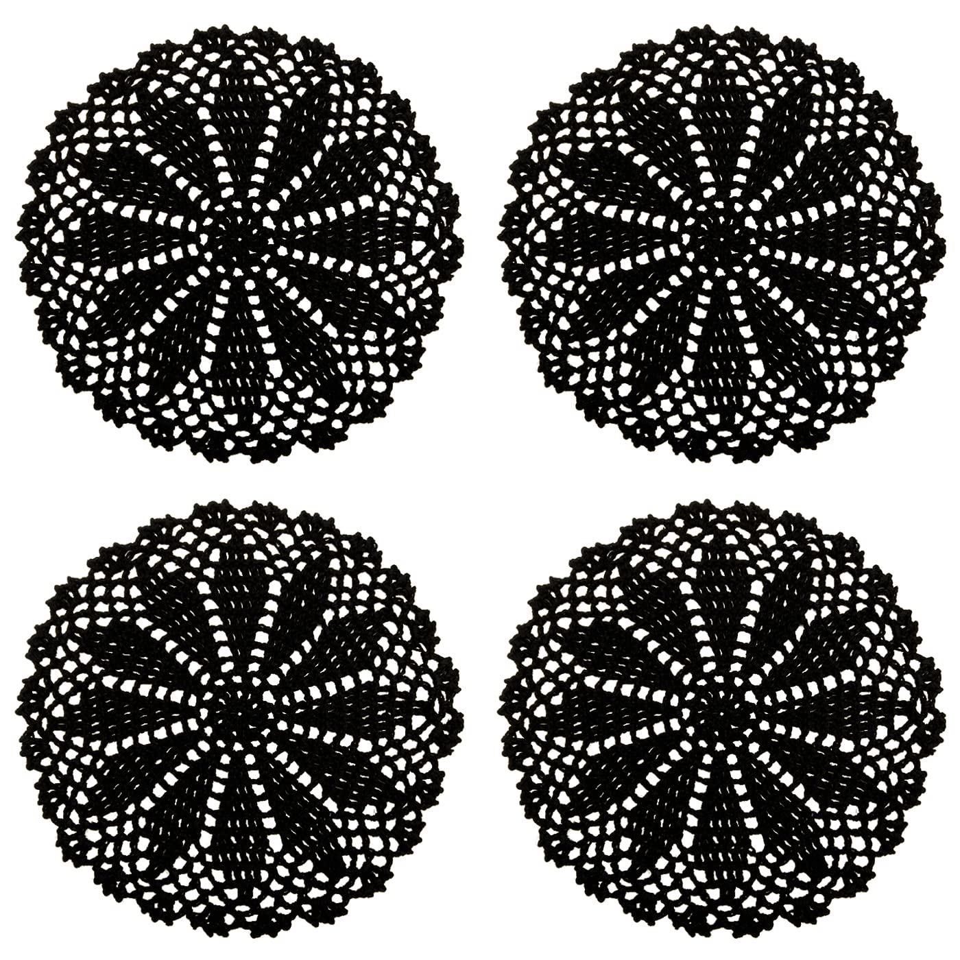 Handmade 7'' Round Doilies Pack of 4