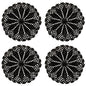 Handmade 7'' Round Doilies Pack of 4