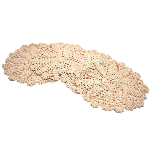 Handmade 7'' Round Doilies Pack of 4