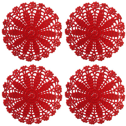 Handmade 7'' Round Doilies Pack of 4