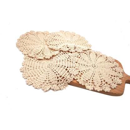 Handmade 7'' Round Doilies Pack of 4