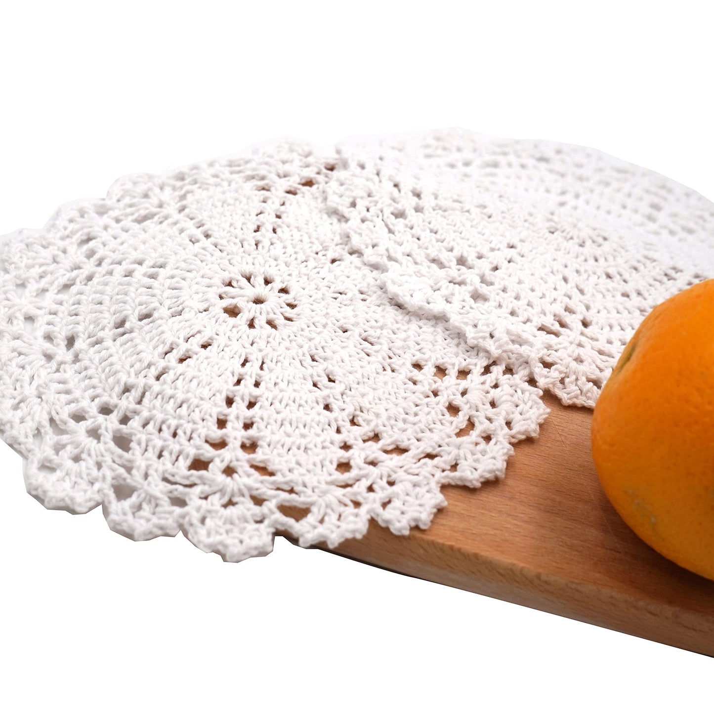 Handmade 7'' Round Doilies Pack of 4