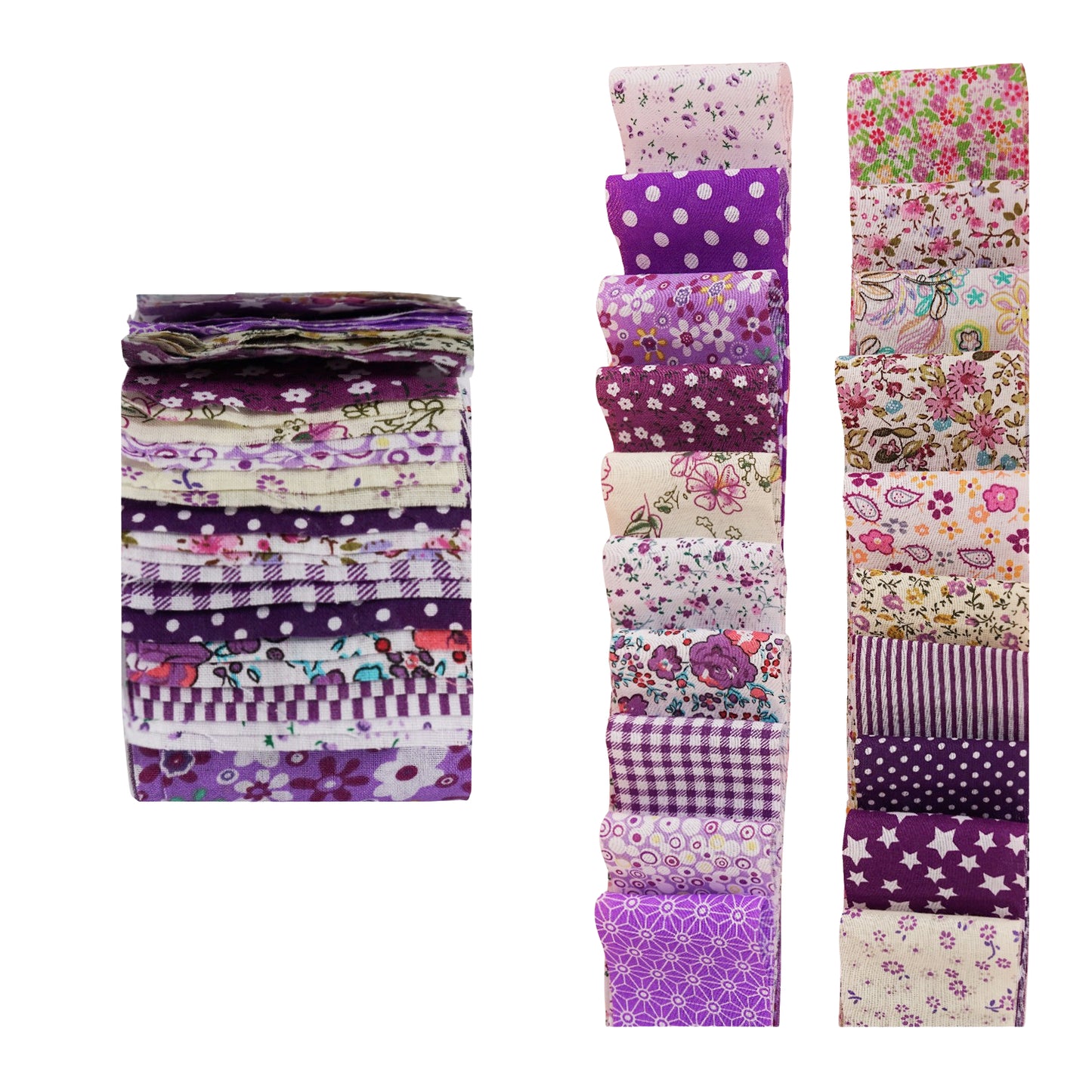 Quilting Fabric Jelly Roll 40 Strip Precut Cotton Strips 2.5" x 40"in Purple