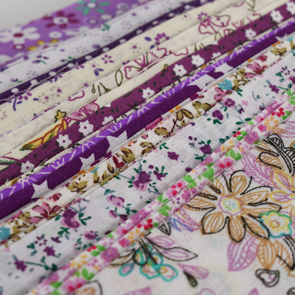 Quilting Fabric Jelly Roll 40 Strip Precut Cotton Strips 2.5" x 40"in Purple