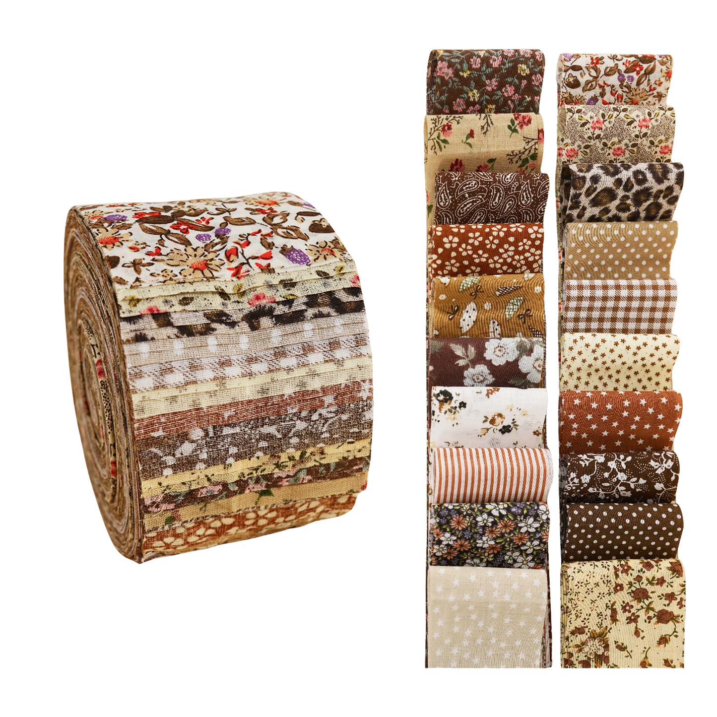 Quilting Fabric Jelly Roll 40 Strip Precut Cotton Strips 2.5" x 40"in